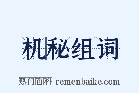 机秘组词是什么意思的图片